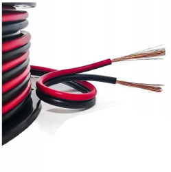 Cablu difuzor cupru 2x0.35mm rosu/negru 1m Cabletech KAB0381 
