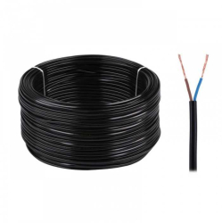 Cablu electric OMY 2x0.75 300V negru Cabletech 