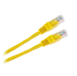 Cablu patchcord UTP CCA galben 0.5m Cabletech 