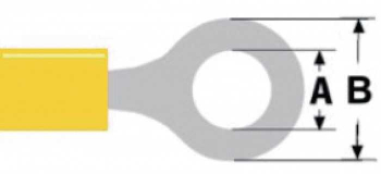 Conector FAST ON RING 8.4mm galben Valueline 