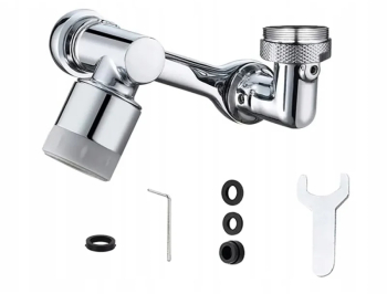 Extensie robinet rotativa adaptor baterie universal rotatie de 1080 ° functie de economisire a apei Gonga® Argintiu 