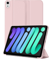 Husa Ultra Slim pentru tableta Apple iPad Mini 7 / 6 8.3 Silicon TPU Smart Cover - Roz 