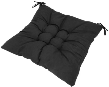 Perna decorativa pentru scaun bumbac si burete 40x40 cm Gonga® Negru 