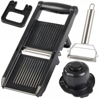 Set razatoare legume decozitor maner 22.5 x 9 x 2 cm Gonga® Negru 