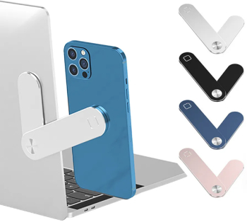 Suport magnetic subtire portabil reglabil pentru monitorul lateral pliabil din aluminiu clema de montare laterala ARGINTIU 