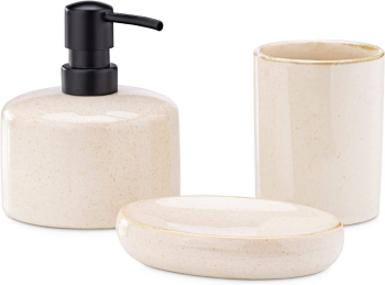 Suporturi moderne pentru accesorii de baie Navaris din ceramica - RESIGILAT 