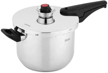 Oala sub presiune din otel inoxidabil cu sistem dublu de siguranta ZASS Gourmet ZG-SSPC 01 6 L Baza de 5.5 cm 80Kpa (0 8 bari) Manere 