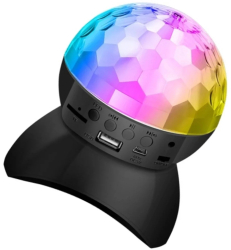 Glob Disco Crystal Magic Ball cu LED RGB Difuzor Bluetooth Muzica si Efecte de Lumini Rotative 
