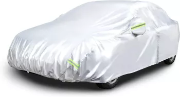 Husa auto rezistenta la vreme rea Amazon Basics - 150D Oxford pentru Sedanuri de pana la 4 3 metri - RESIGILAT 