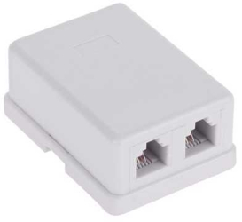 Priza 2x RJ11 telefon 6P4C dubla Cabletech 