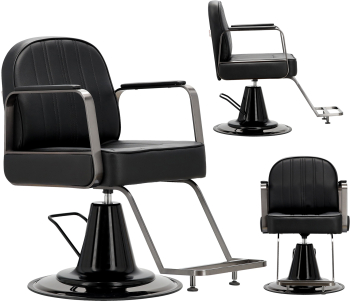 Scaun de frizer hidraulic pivotant pentru salon de coafura suport pentru picioare cromat Scaun de frizer Palermo 