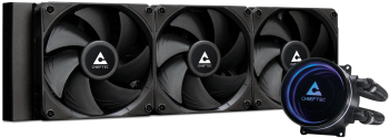 Cooler Chieftec „Iceberg 360” skt. Intel si AMD racire cu lichid 3 x 120mm 500 – 2200 RPM iluminare RGB negru 