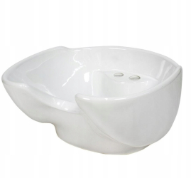 Bol ceramic profesional pentru scafa coafor profesionala unitate de spalare culoare alba 
