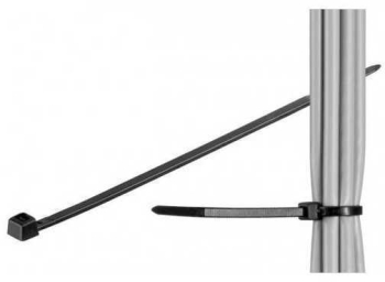 Bride plastic negru 2.5x200mm 100buc de interior-exterior fixPoint 