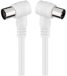 Cablu coaxial 90 grade la coaxial 90 grade 2.5m dublu ecranat Goobay 