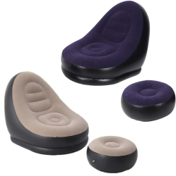 Set fotoliu si taburet gonflabil pompa electrica PVC 2 modele 