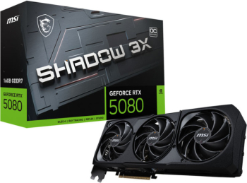 Placa video MSI SHADOW 3X OC NVIDIA GeForce RTX 5080 16GB GDDR7 256-bit DLSS 4.0