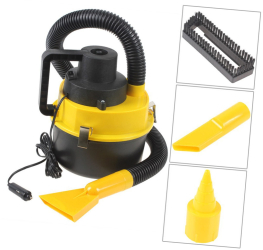 Aspirator Klausstech Portabil Putere Turbo Iesire 12 V Culoare Galben Cu Alimentare La Bricheta Auto 