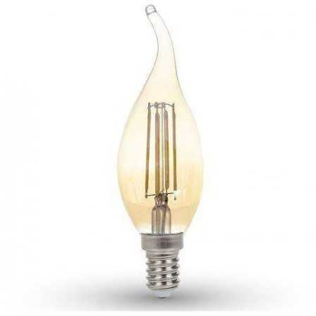 Bec LED E14 4W alb cald cu filament 2200K V-TAC 