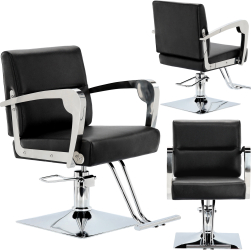 Scaun de coafat Ben hidraulic rotativ pentru salonul de coafura Suport cromat scaun de coafor 