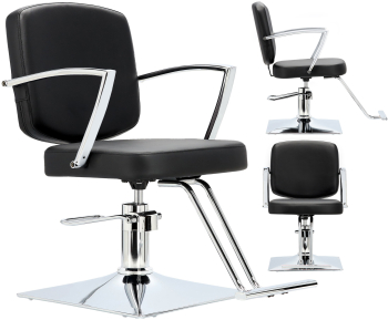 Scaun de coafat Reni hidraulic rotativ pentru salonul de coafura Suport cromat scaun de coafor 