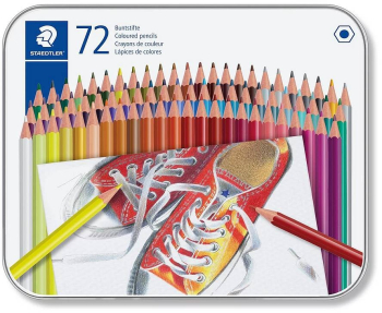 Set 72 creioane colorate cutie metalica Staedtler 175 M72 