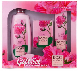 Set cadou balsam corp sapun crema maini Rose of Bulgaria