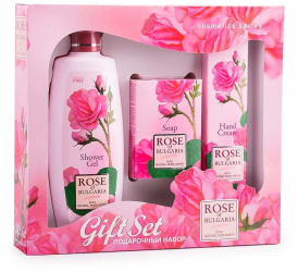 Set cadou gel dus sapun crema maini Rose of Bulgaria 