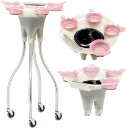 Asistent de coafor cu carucior pe roti pentru vopsire T0144-1 masa pe trepied pentru salonul de infrumusetare 