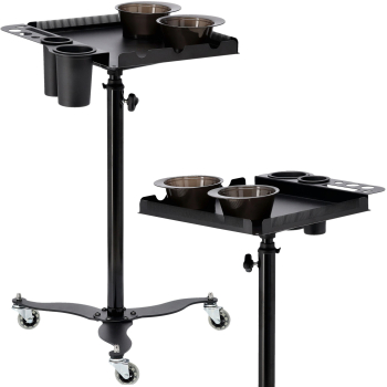 Asistent de coafor cu carucior pe roti pentru vopsire T0195 masa pe trepied pentru salonul de infrumusetare 