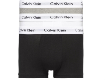 Boxeri Calvin Klein pentru barbati pachet de 3 negru gri si alb Marimea L 91-97cm - OUTLET 