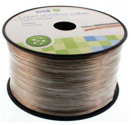 Cablu difuzor transparent 2x0.75mm CCA Well LSP-CCA0.75TT-100-WL 