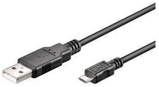 Cablu USB 2.0 - micro USB 0.3m negru Goobay 