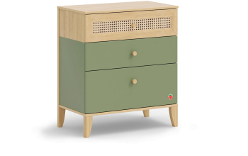 Comoda cu 3 sertare pentru camera copii si adolescenti Colectia Loof 75x85x42 cm 