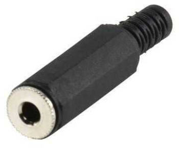 Conector jack stereo 3.5 mm mama cu protectie cablu Well 