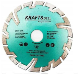 Disc diamant pentru taiat Kraft&Dele 125x22.2mm KD928 