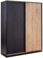 Dulap cu 2 usi glisante pentru tineret Colectia Black 164x60x206 cm 