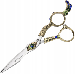 Foarfece pentru dreptaci WOLF 6.0 Foarfece de tuns cu flacara offset pentru salon Linia Professional 