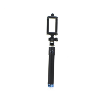 Selfie Stick KlaussTech Conectare prin Jack de 3.5 mm Extensibil Lungime 75 cm Negru/Albastru 