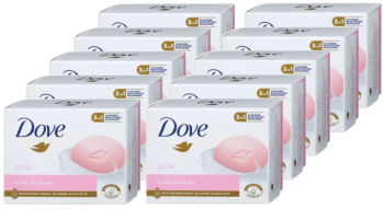 Set 10 x Sapun solid Dove Pink 3in1 1/4 crema hidratanta 90 gr 