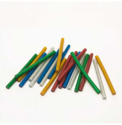 Set baton plastic termoadeziv silicon 7mm x 10cm colorat glitter stralucitor 20buc HANDY 