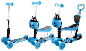 Trotineta KlaussTech 5 In 1 Evolutiva Roti Din Silicon Bleu 
