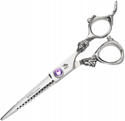WOLF Foarfece de coafat dreapta 6.0 model Sharky offset pentru tunsul parului in salon linia Professional 