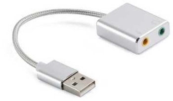 Cablu adaptor USB 2.0 - placa de sunet audio 7.1 virtual 10cm aluminiu WELL 