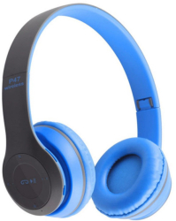 Casti Bluetooth KlaussTech Cu Microfon Radio Pliabile Albastru 