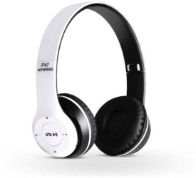 Casti KlaussTech Cu Bluetooth Cititor Card Sd Culoare Alb/negru Bureti Moi