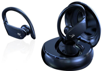 Casti Wireles Bluetooth Cu Design Placut Klausstech Incarcare 2h Functionare 4h Hd Voice Microfon Control Volum Negru 