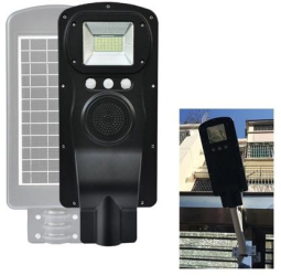 Corp De Iluminat Stradal Cu Panou Solar Klausstech Led 60w Si Redare Audio Prin Bluetooth 