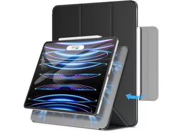 Husa JETech pentru iPad Pro 12.9 inch 2022 2021 2020 2018 a 6-a 5-a 4-a a treia generatie negru - RESIGILAT