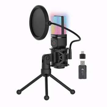 Microfon profesional cu condensator MIC60 trepied USB RGB 